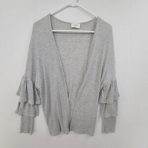 54.  Everly Women's Casual Open Cardigan Gray Size L
